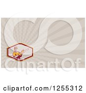 Clipart Of A Retro Arborist Business Card Design Royalty Free Illustration