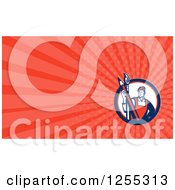 Clipart Of A Retro Artist Business Card Design Royalty Free Illustration by patrimonio