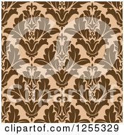 Clipart of a Seamless Damask Pattern Background - Royalty Free Vector Illustration by Vector Tradition SM #COLLC1255329-0169