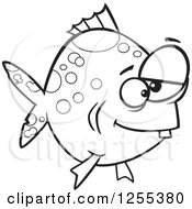 Poster, Art Print Of Black And White Spotted Dopey Fish