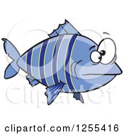 Poster, Art Print Of Blue Striped Fish