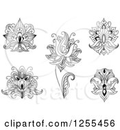 Poster, Art Print Of Black And White Henna Flowers