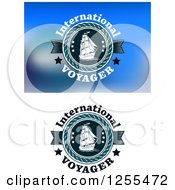 Clipart Of Ships And International Voyager Designs Royalty Free Vector Illustration