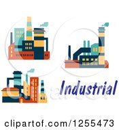 Poster, Art Print Of Colorful Factories And Text