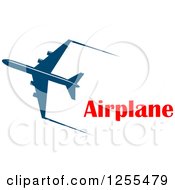Clipart Of An Airplane With Text Royalty Free Vector Illustration