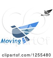 Flying Birds And Moving Text