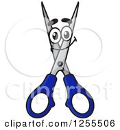 Clipart Of A Happy Pair Of Scissors Royalty Free Vector Illustration