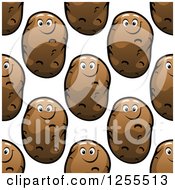 Poster, Art Print Of Seamless Happy Potato Pattern