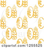 Poster, Art Print Of Seamless Bread And Wheat Background