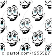 Clipart Of A Seamless Happy Face Background Pattern Royalty Free Vector Illustration