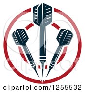Clipart Of Darts And A Target Royalty Free Vector Illustration