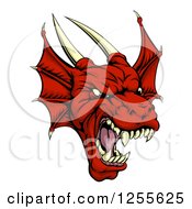 Poster, Art Print Of Roaring Red Dragon Head