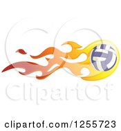 Poster, Art Print Of Volleyball With Flames