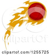 Poster, Art Print Of Basketball With Orange Flames