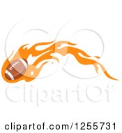 Poster, Art Print Of American Football With Orange Flames