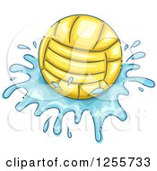 Poster, Art Print Of Water Polo Ball And Splash