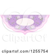 Clipart Of A Vintage Rose And Dot Border Royalty Free Vector Illustration