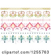 Clipart Of Floral Borders Royalty Free Vector Illustration