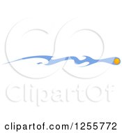 Clipart Of A Ping Pong Ball With Blue Flames Royalty Free Vector Illustration by BNP Design Studio