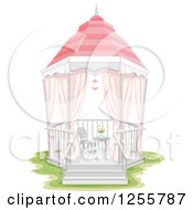 Shabby Chic Gazebo With A Chair And Table