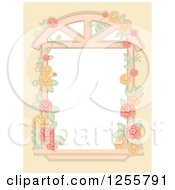 Poster, Art Print Of Shabby Chic Window With A Rose Vine