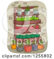 Poster, Art Print Of Vertical Garden And Potted Plants