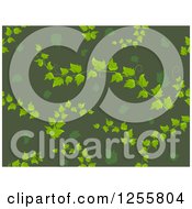 Clipart Of A Seamless Background Pattern Of Green Vines Royalty Free Vector Illustration