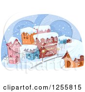 Poster, Art Print Of Village In A Snow Storm