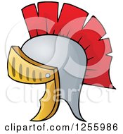Clipart Of A Greek Helmet Royalty Free Vector Illustration