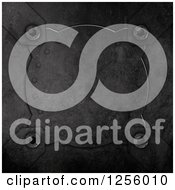 Clipart Of A 3d Metal Background With A Rond Plaque Royalty Free Illustration