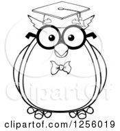 Poster, Art Print Of Black And White Wise Professor Owl