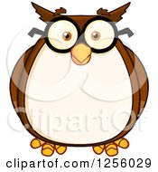 Wise Professor Owl In Glasses