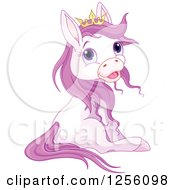 Poster, Art Print Of Cute Princess Pony Horse Sitting