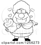 Poster, Art Print Of Black And White Loving Granny Holding A Baby