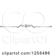 Clipart Of A Black And White Rule Divider Border Header Design Royalty Free Vector Illustration