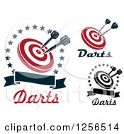 Clipart Of Targets And Darts With Text Royalty Free Vector Illustration