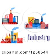 Poster, Art Print Of Colorful Factories With Industry Text