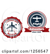 Clipart Of Aviation Labels Royalty Free Vector Illustration