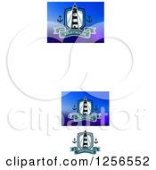 Clipart Of Lighthouse Designs Royalty Free Vector Illustration
