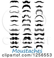 Clipart Of Moustaches Royalty Free Vector Illustration