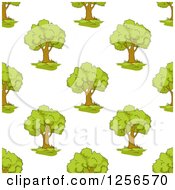 Poster, Art Print Of Seamless Background Pattern Of Mature Trees