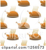 Poster, Art Print Of Seamless Hot Roasted Chicken Or Turkey Background
