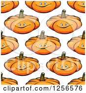 Poster, Art Print Of Seamless Background Pattern Of Happy Pumpkins