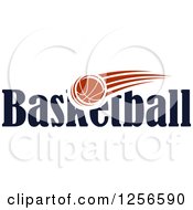 Clipart Of A Basketball Flying Over Text Royalty Free Vector Illustration