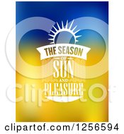 Clipart Of The Season Of Sun And Pleasure Text Royalty Free Vector Illustration
