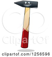 Clipart Of A Happy Hammer Character Royalty Free Vector Illustration