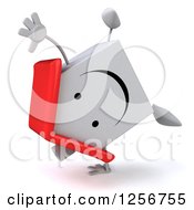 Clipart Of A 3d White House Character Carthweeling Royalty Free Illustration