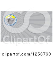 Clipart Of A Retro Roofer Business Card Design Royalty Free Illustration by patrimonio