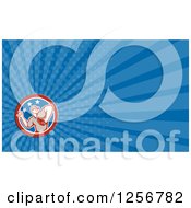 Clipart Of A Baseball Pitcher Business Card Design Royalty Free Illustration