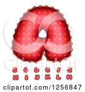 Clipart Of A Balloon Polka Dot Alphabet Letters A Through M Royalty Free Vector Illustration by vectorace